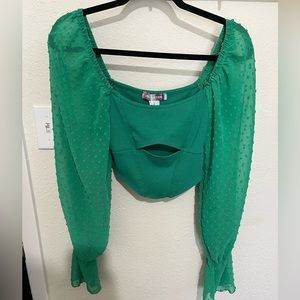 Green crop top from Urban Outfitters